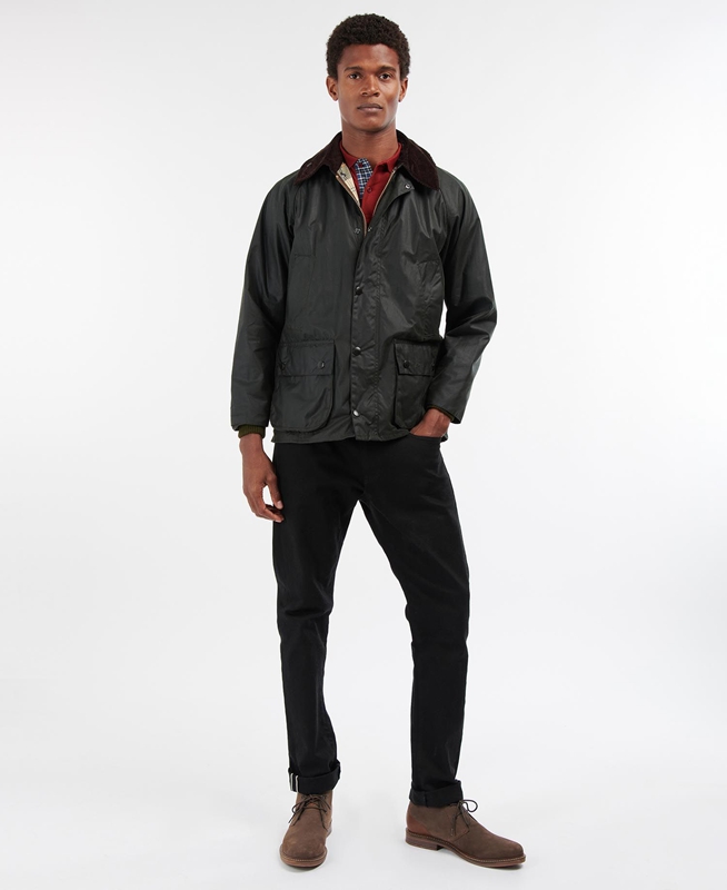 Barbour Bedale® Men's Waxed Jackets Black | UYRB-47023