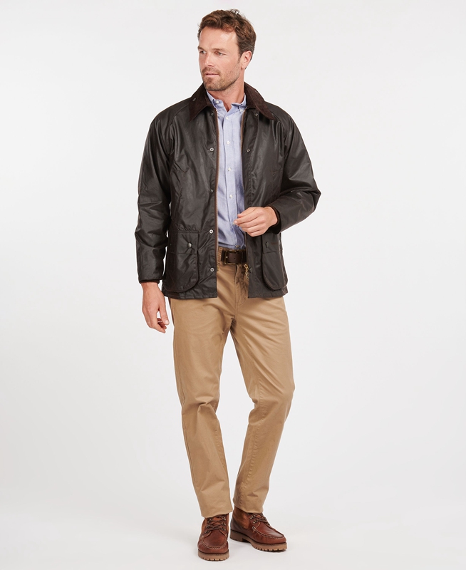 Barbour Bedale® Men's Waxed Jackets Coffee | KXZT-17803