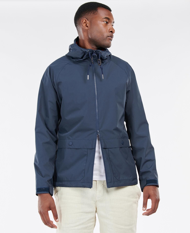 Barbour Begral Showerproof Men\'s Casual Jackets Navy | JXYT-19350