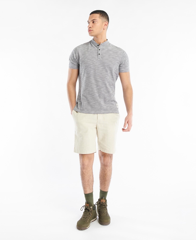 Barbour Belgrave Sport Neck Men's T Shirts Grey | RAWN-40351