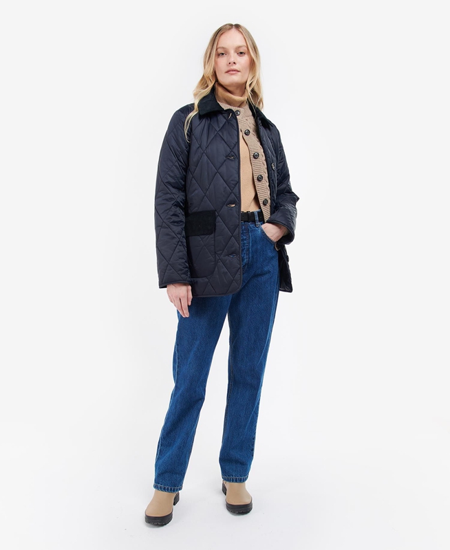 Barbour Bragar Women's Quilted Jackets Navy | PNYD-06341