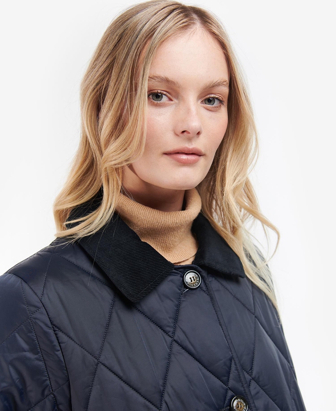 Barbour Bragar Women's Quilted Jackets Navy | PNYD-06341