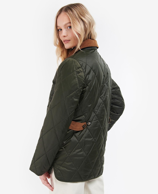 Barbour Bragar Women's Quilted Jackets Olive | CDNF-64723