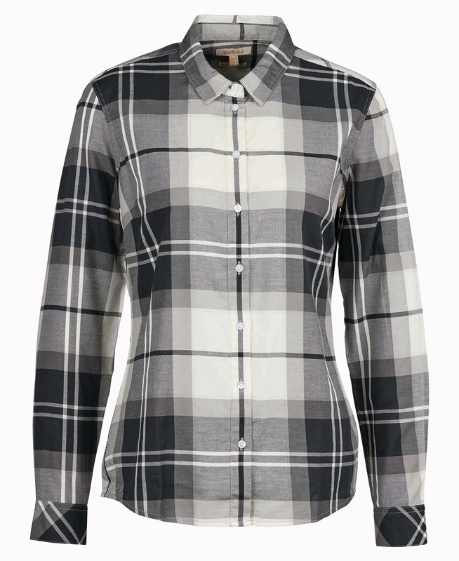 Barbour Bredon Women's Shirts Black / Grey | OXSU-56189