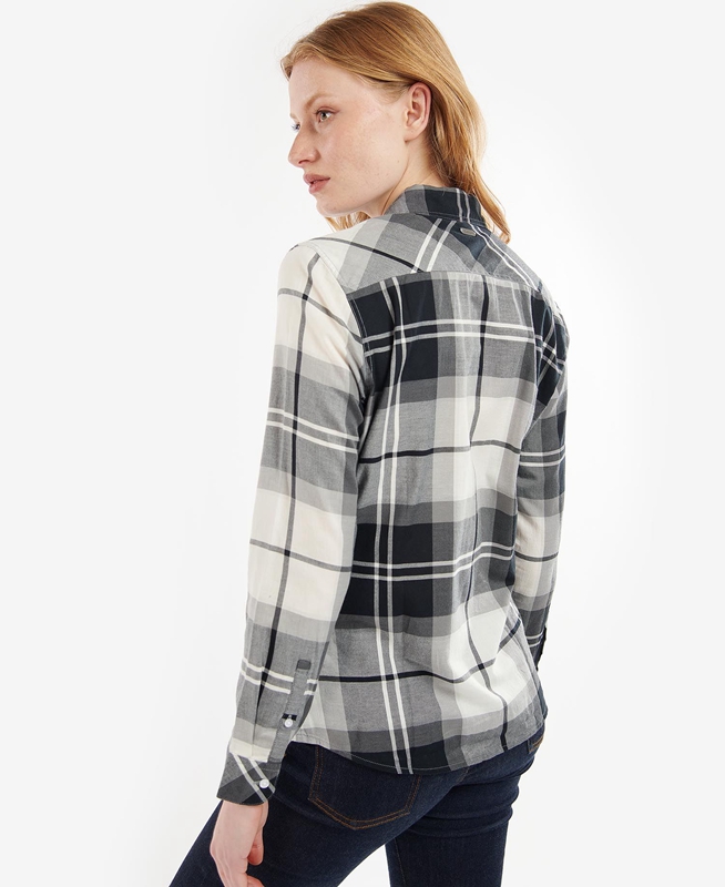 Barbour Bredon Women's Shirts Black / Grey | OXSU-56189