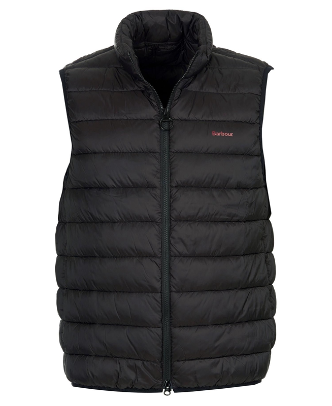 Barbour Bretby Men's Vest Black | FSXE-46025