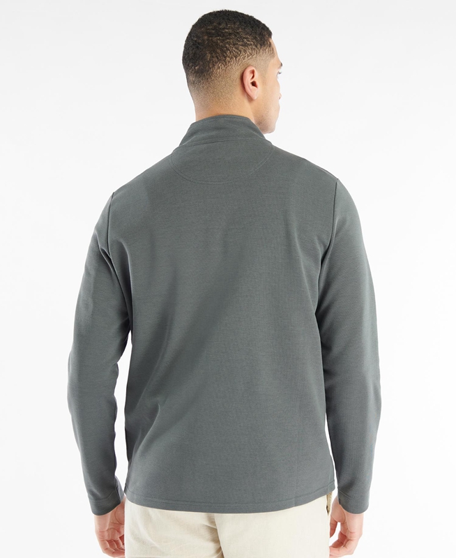 Barbour Broughton Half Zip Men's Sweatshirts Grey | GMWC-82567