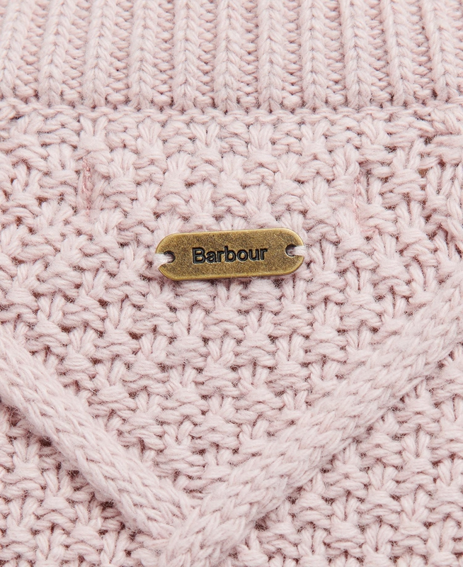 Barbour Burne Roll Neck Knit Women's Sweaters Pink | SNWP-85390