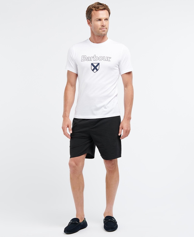 Barbour Cameron Men's T Shirts White | BVLP-94563