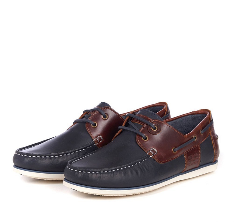 Barbour Capstan Men's Boat Shoes Navy | FUQL-69385