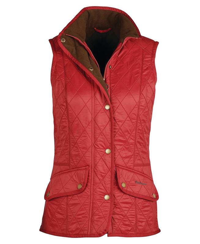 Barbour Cavalry Women's Vest Red | JTMQ-13592