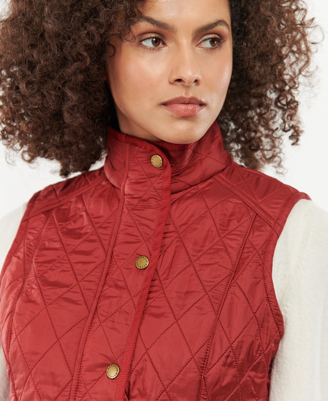 Barbour Cavalry Women's Vest Red | JTMQ-13592