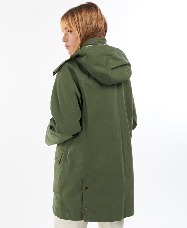 Barbour Clary Women's Waterproof Jackets Green | ZESI-69830