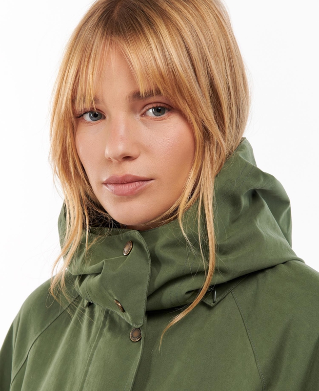 Barbour Clary Women's Waterproof Jackets Green | ZESI-69830