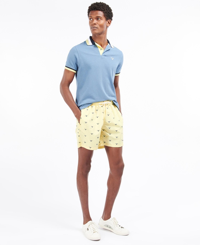 Barbour Coastal Swim Men's Pants Yellow | TQOG-81639