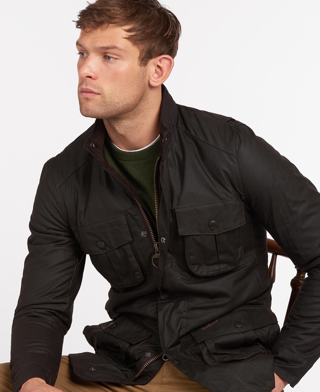 Barbour Corbridge Men\'s Waxed Jackets Black | PVYU-28975