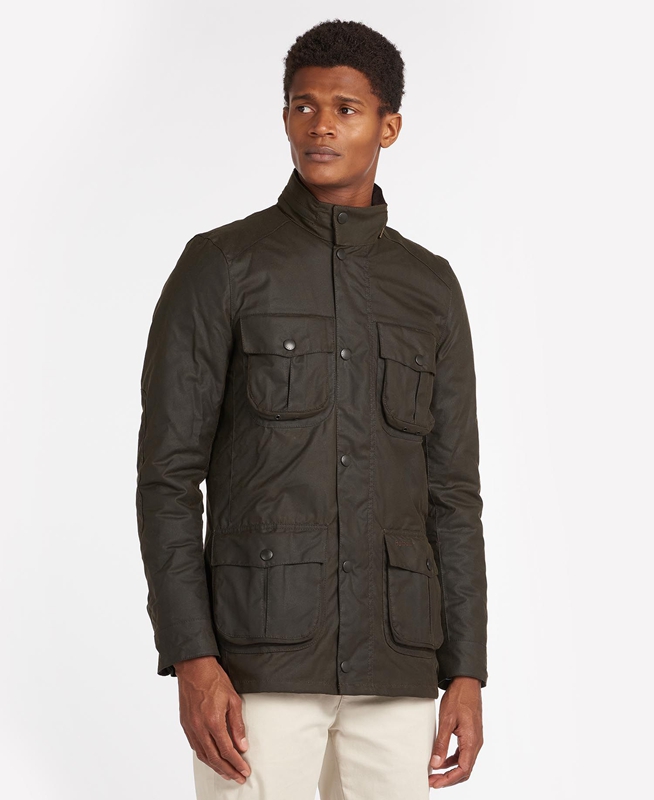 Barbour Corbridge Men\'s Waxed Jackets Olive | WQGT-06874