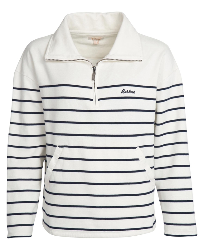 Barbour Cranmoor Women's Sweatshirts White | HQGY-90486