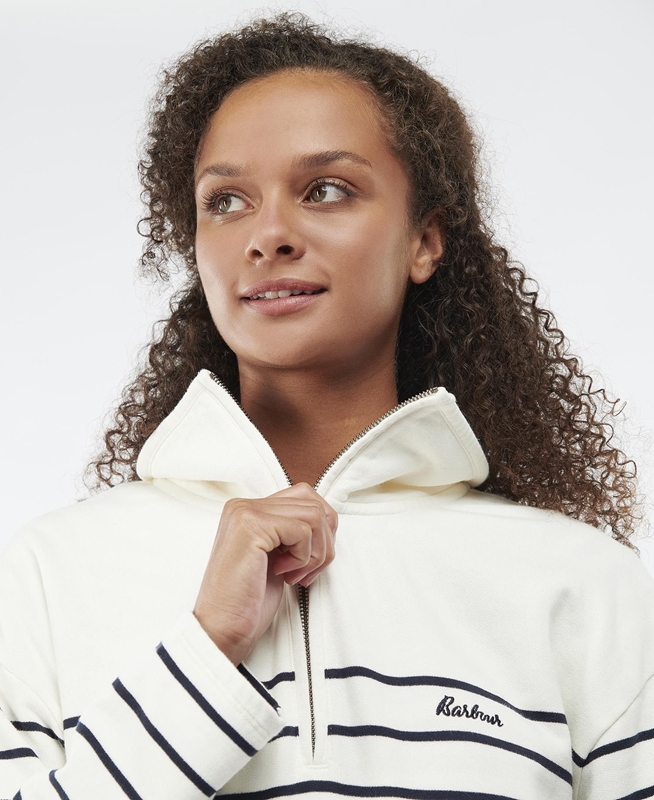 Barbour Cranmoor Women's Sweatshirts White | HQGY-90486