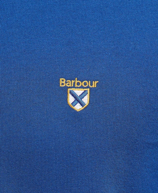 Barbour Crest Rugby Top Men's Polo shirts Blue | VCUL-92314