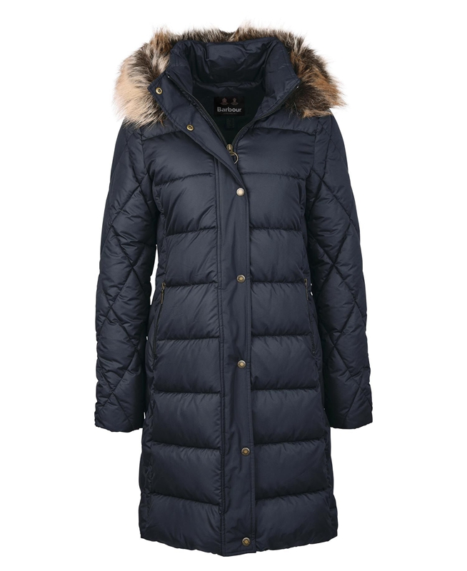 Barbour Daffodil Women's Quilted Jackets Navy | KEAS-50472