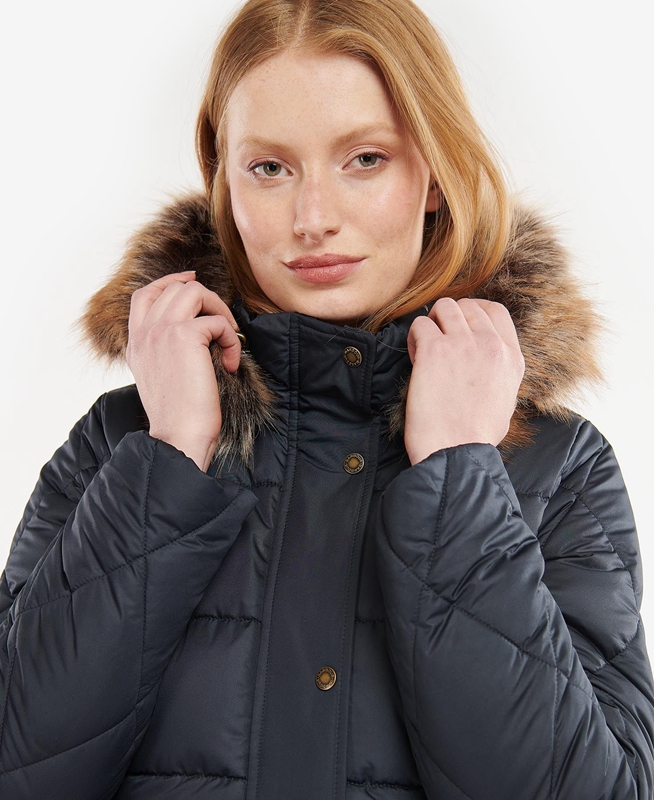 Barbour Daffodil Women's Quilted Jackets Navy | KEAS-50472