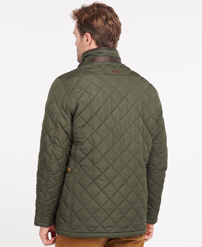 Barbour Devon Men's Quilted Jackets Green | RBVX-59761