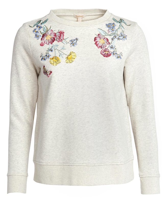 Barbour Esme Women's Sweatshirts Cream | UNEL-96235