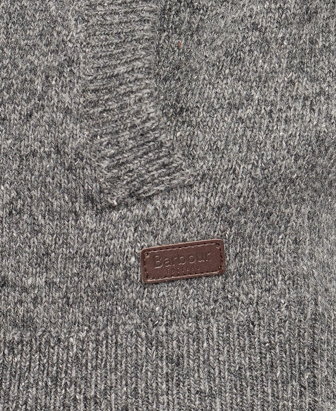 Barbour Essential Cardigan Tisbury Zip Through Men's Sweaters Grey | VHLJ-63950