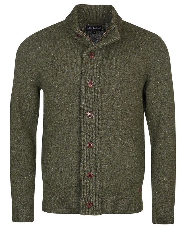 Barbour Essential Cardigan Tisbury Zip Through Men's Sweaters Green | YKXN-62783