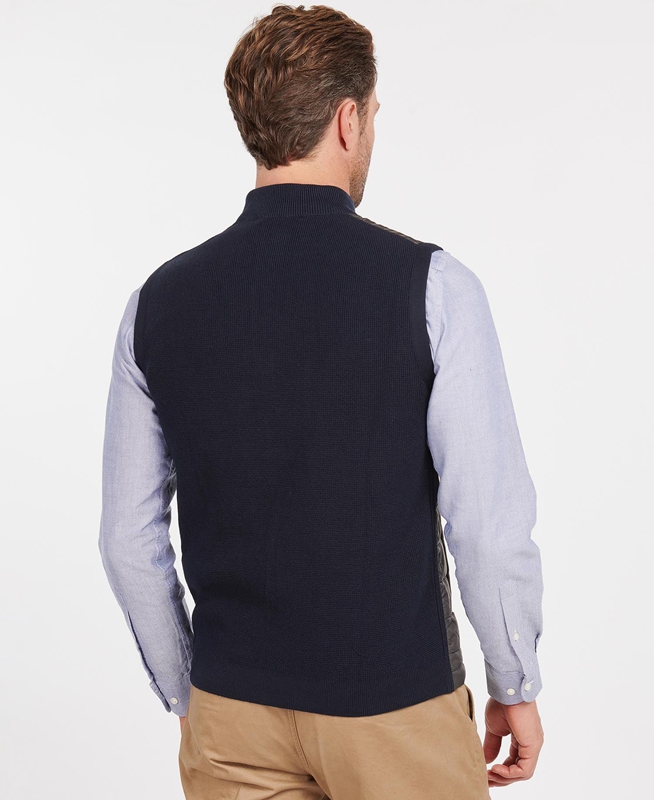 Barbour Essential Men's Vest Navy | HRGK-92703