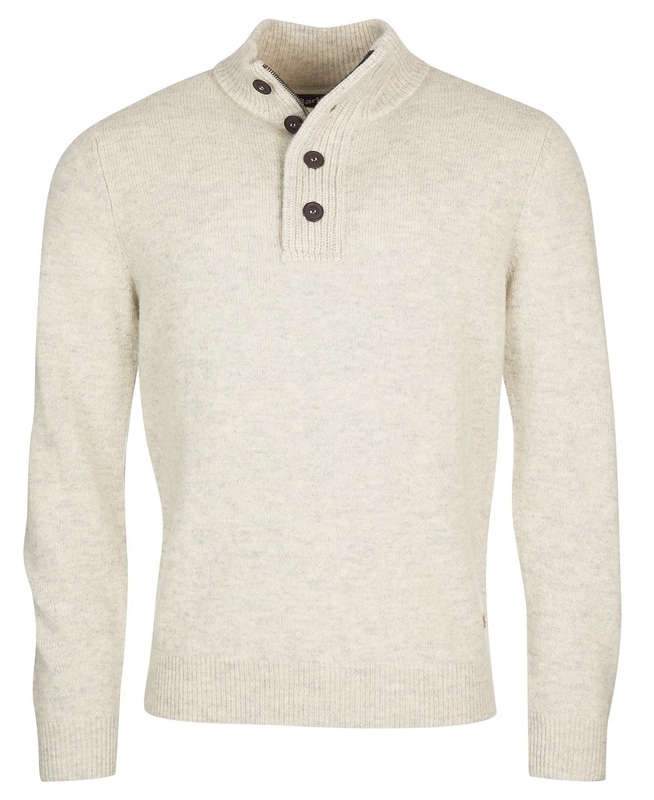 Barbour Essential Patch Half Zip Men's Sweaters Beige | UEHQ-26394