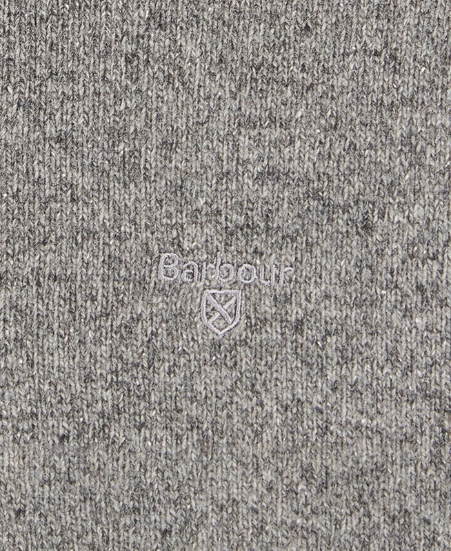 Barbour Essential Tisbury Half Zip Men's Sweaters Grey | HRYW-74203