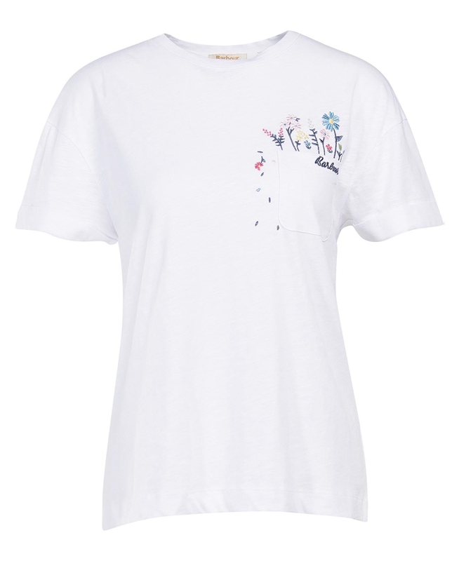 Barbour Evergreen Women's T Shirts White | WFRP-87263