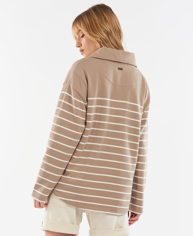 Barbour Explorer Ember Women's Sweatshirts Beige | MDQR-71249