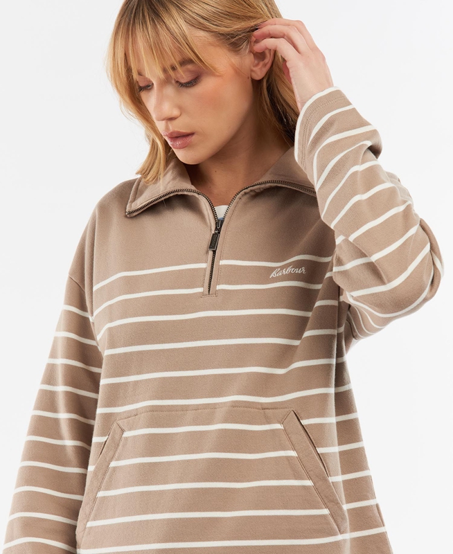 Barbour Explorer Ember Women's Sweatshirts Beige | MDQR-71249