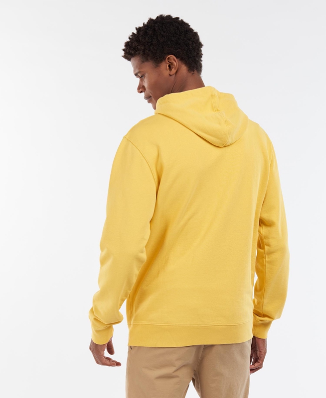 Barbour Explorer Hoodie Men's Sweatshirts Yellow | TRYW-75098