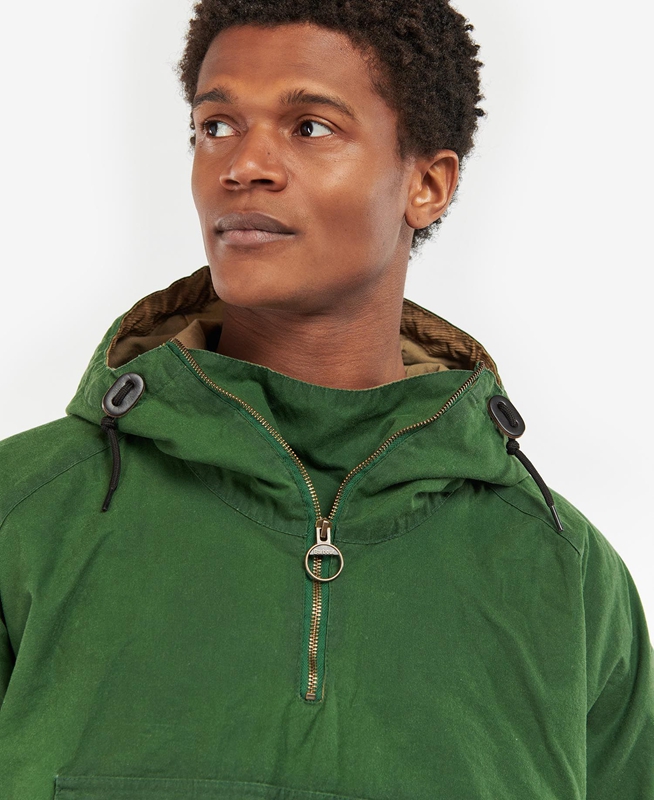 Barbour Explorer Twig Pullover Men's Casual Jackets Green | GZYF-12067