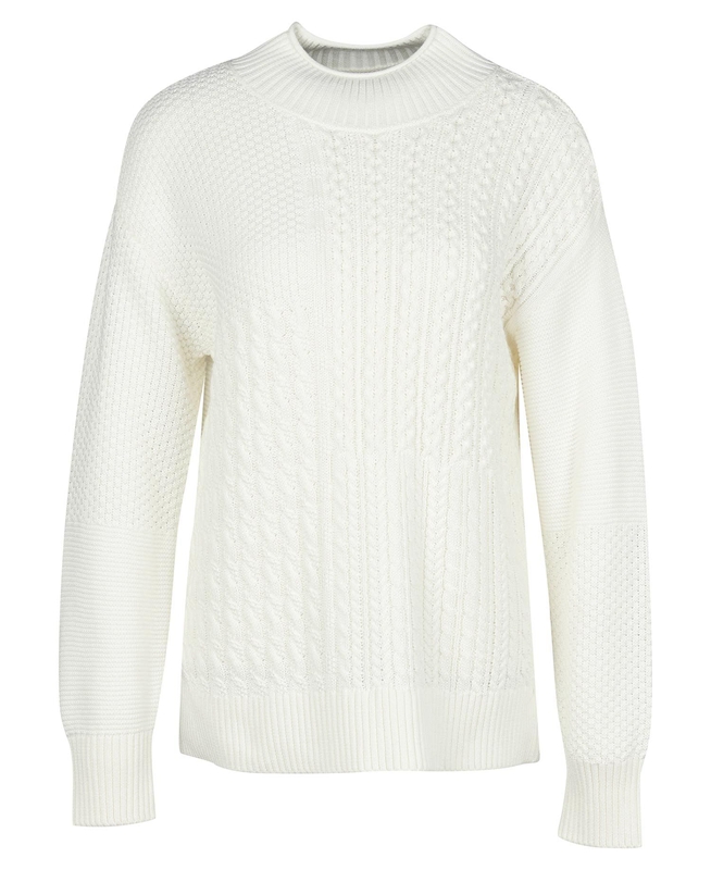 Barbour Fairbarn Knit Women's Sweaters White | OHKF-86901