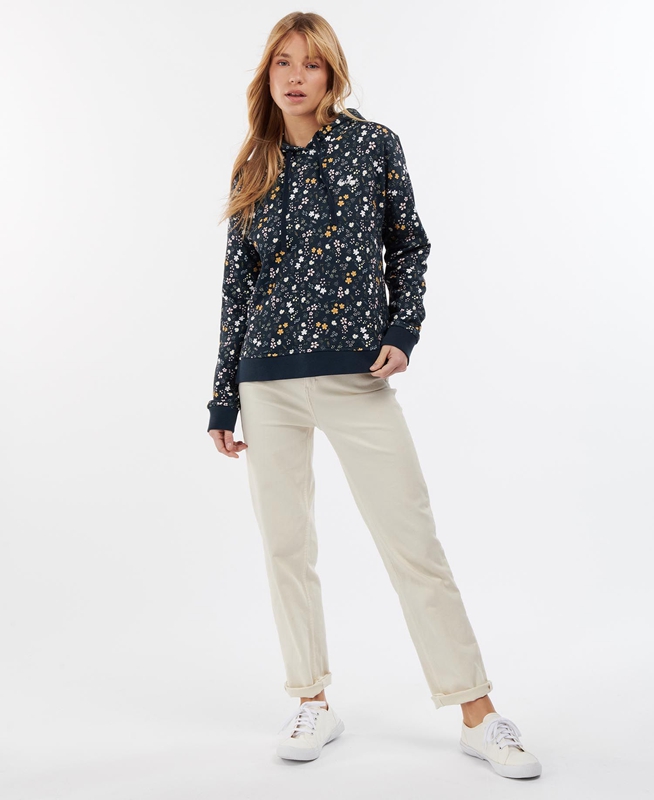 Barbour Ferryside Women's Sweatshirts Navy | PGFT-18450