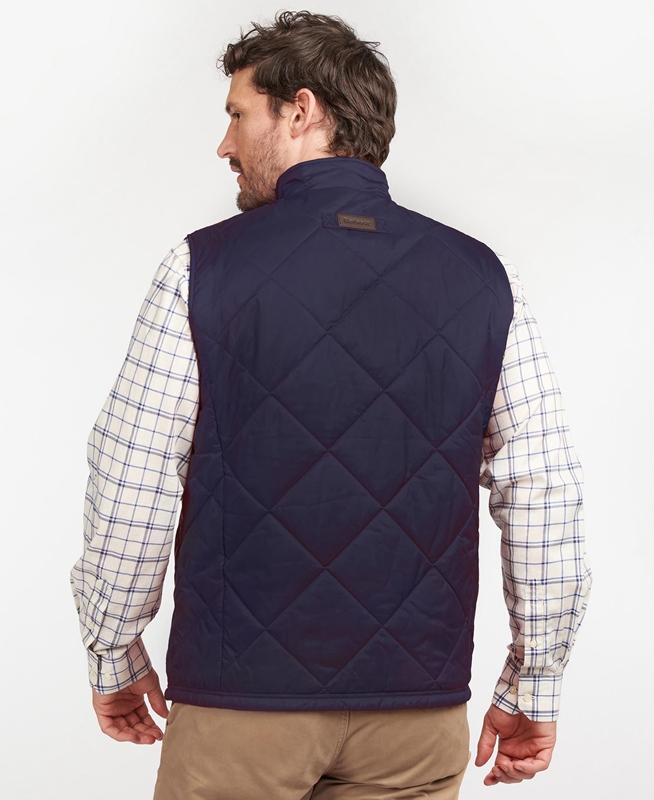 Barbour Finn Men's Vest Blue | XBPF-95607