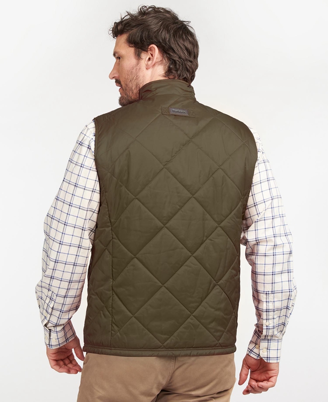 Barbour Finn Men's Vest Green | OMZH-75142