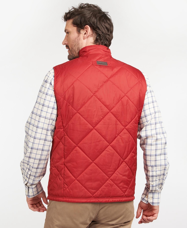 Barbour Finn Men's Vest Red | SBGA-37069