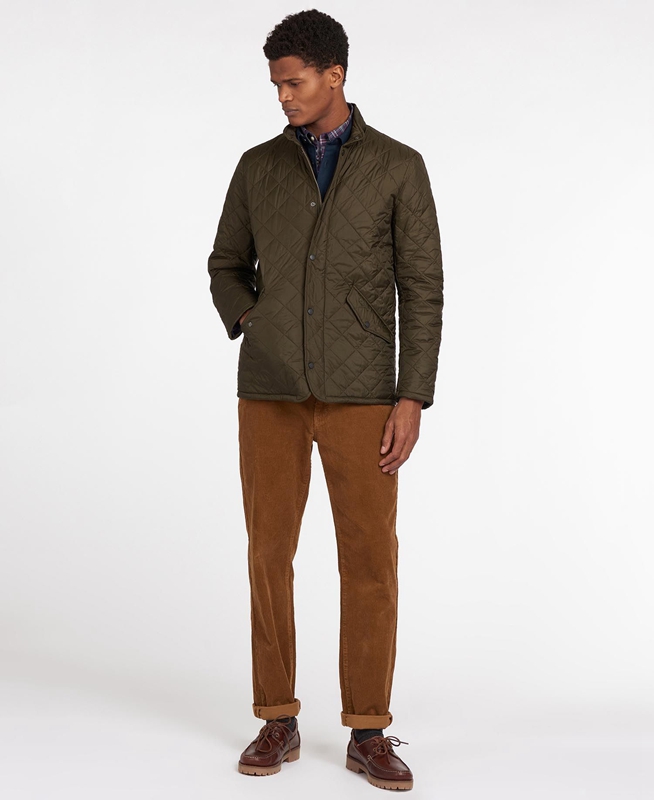 Barbour Flyweight Chelsea Men's Quilted Jackets Olive | EAYU-31764