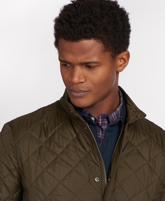 Barbour Flyweight Chelsea Men's Quilted Jackets Olive | EAYU-31764