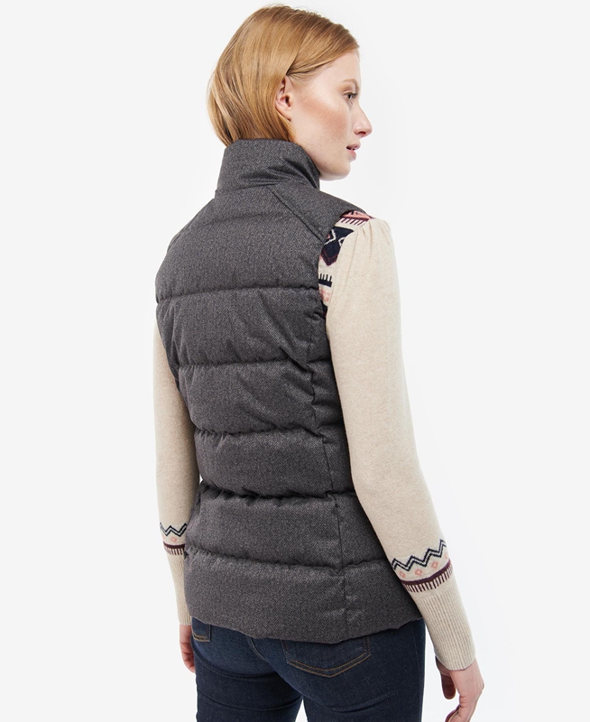 Barbour Foxglove Women's Vest Grey | LJGM-71253