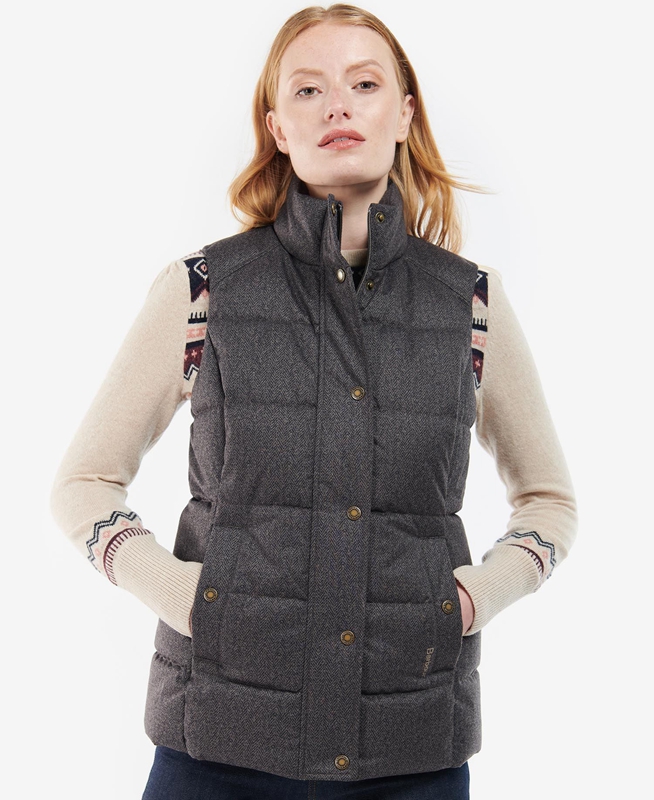 Barbour Foxglove Women\'s Vest Grey | LJGM-71253