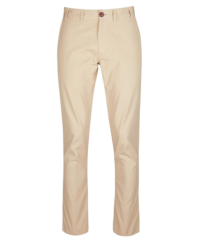 Barbour Glendale Chino Men's Pants Beige | DPWZ-17062