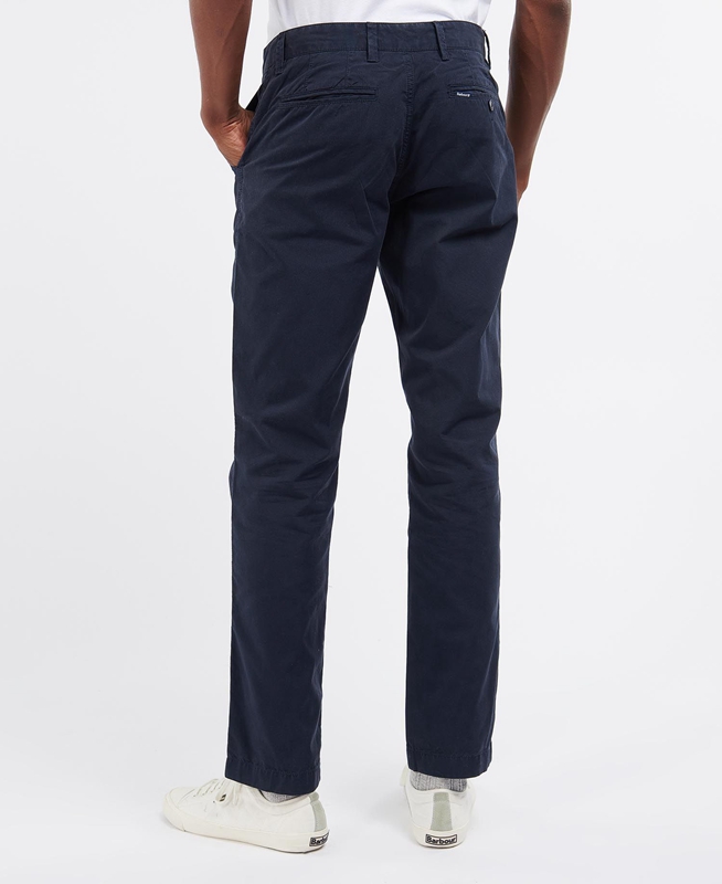 Barbour Glendale Chino Men's Pants Navy | YKSP-62154