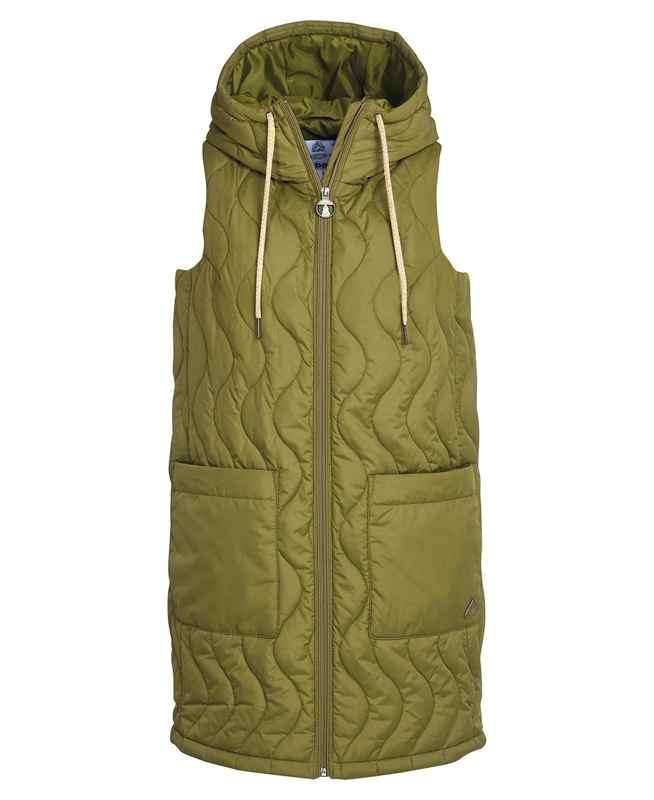 Barbour Guilden Women's Vest Green | CJVO-03682